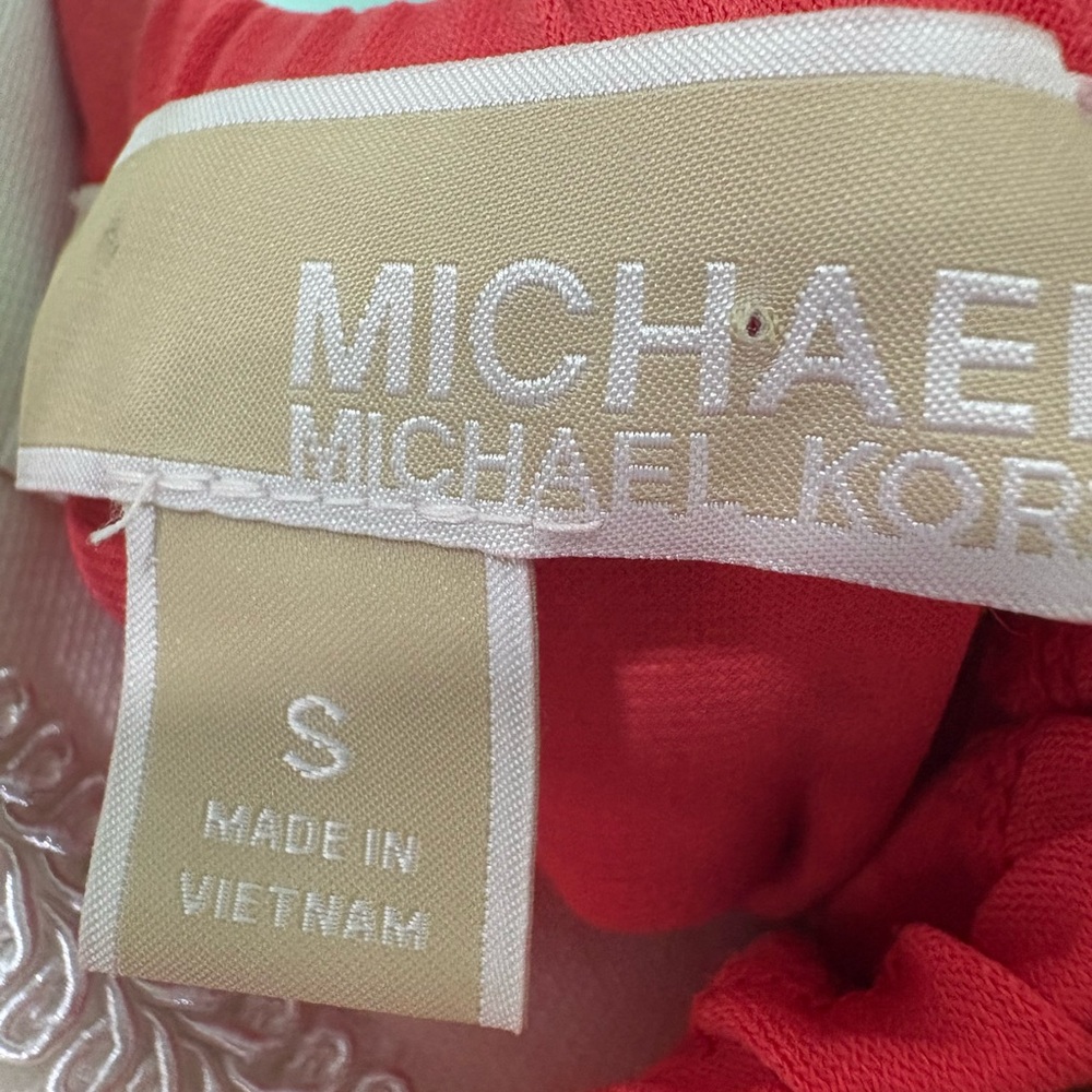 Michael Kors Red-dish -Orange Sleeveless Tassel-Trim Dress - Picture 5 of 5